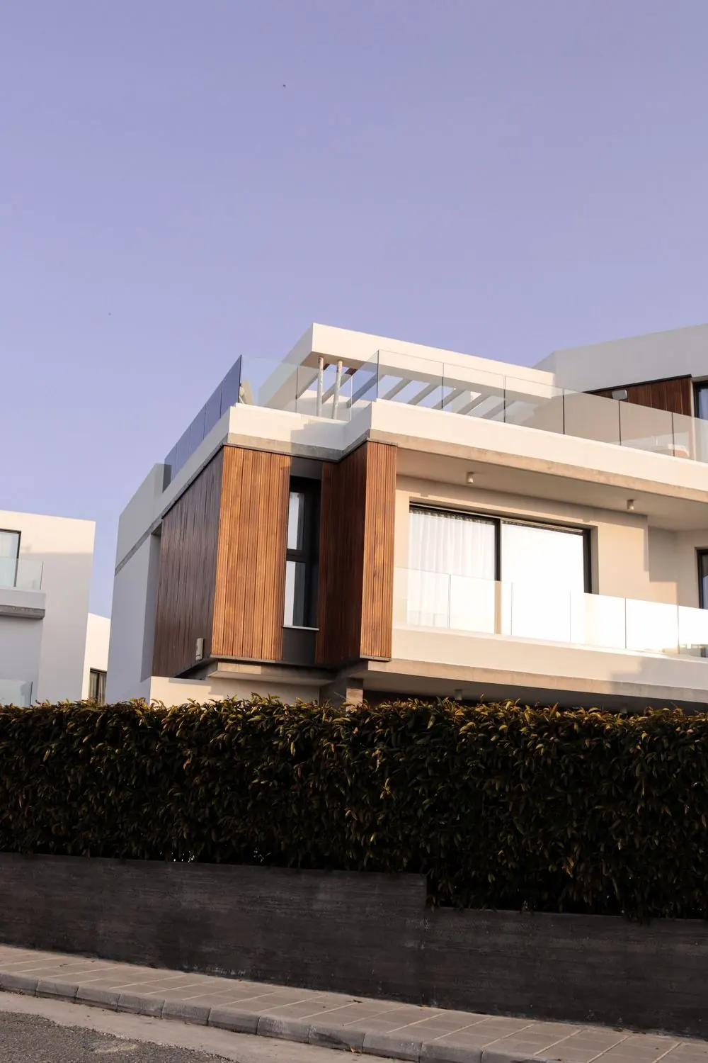 Fachada de una vivienda moderna